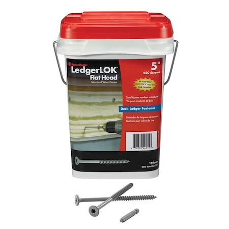 Fastenmaster Wood Screw, #14, 5 in, Torx Drive, 250 PK FMLLF005B-250